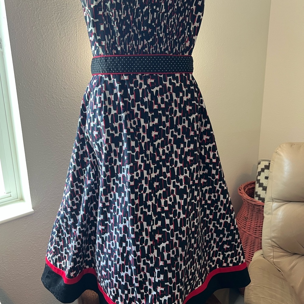 Dressbarn Black and White Textured Dress